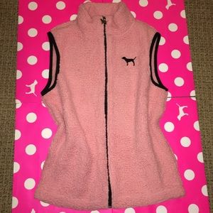 NIP Victoria Secret Pink Sherpa Vest Size M